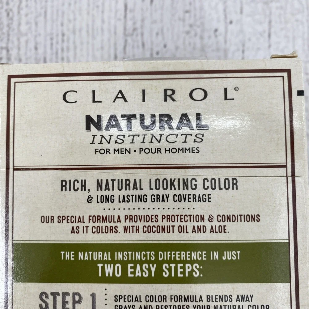 Clairol Natural Instincts For Men M13 DARK BROWN Hair Color Kit (Lot of 2)